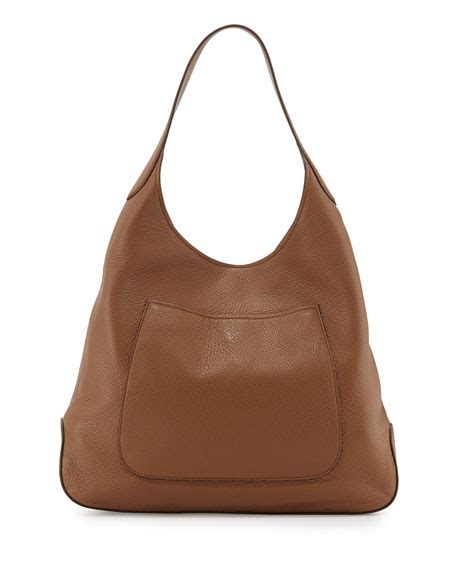 Prada Cervo Single Front Pocket Hobo Bag 